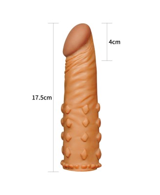 Add 2"" Pleasure X Tender Penis Sleeve Brown