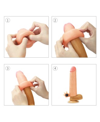 Add 2" Vibrating
Silicone Extender