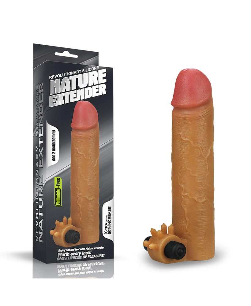 Add 2" Vibrating
Silicone Extender