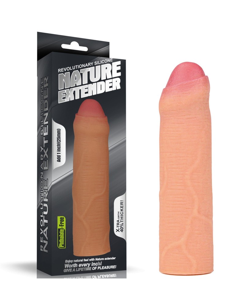 Add 1"" Revolutionary Silicone Nature Extender Uncircumcised