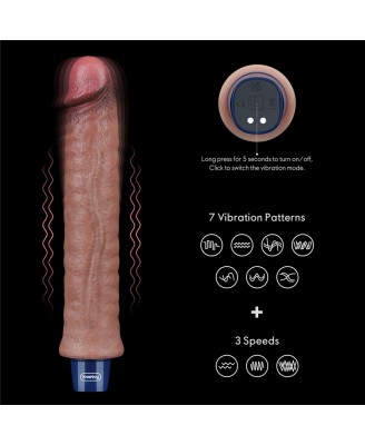 9.5" REAL SOFTEE Rechargeable Silicone Vibrating Dildo