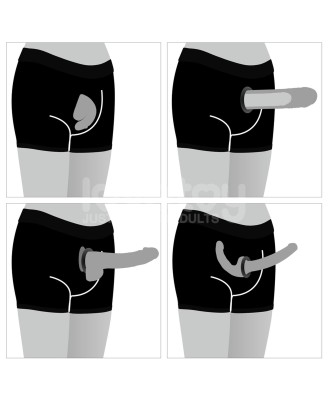 Chic Strap-On shorts (32 - 35 inch waist) Black