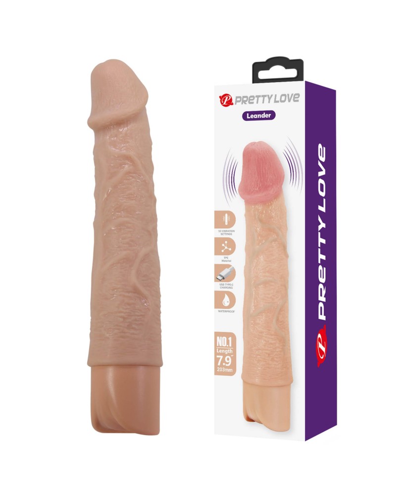 Pretty Love Leander Realistic Vibrating Dildo