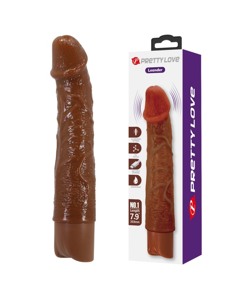 Pretty Love Osric Realistic Vibrating Dildo (Brown Edition)