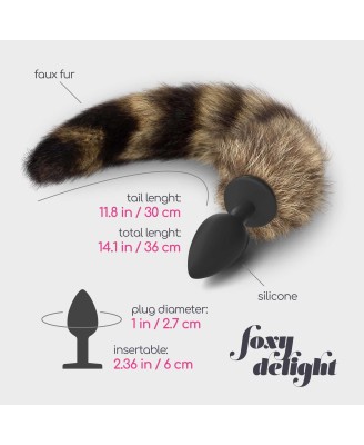 FOXY DELIGHT SILICONE ANAL PLUG WITH TAIL CRUSHIOUS