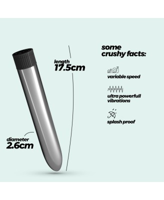 CRUSHIOUS CLASSIC VIBE VIBRATOR SILVER
