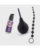 CRUSHIOUS ANAL THRILL ANAL DOUCHE 90ML WITH ANAL LUBRICANT 50ML AND 10 BEAD ANAL CHAIN