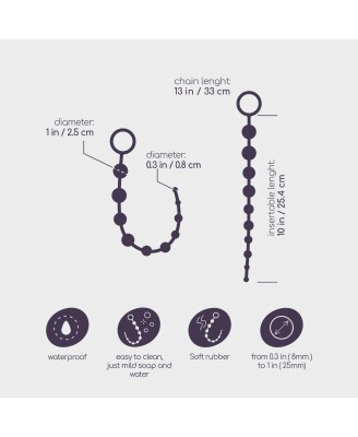 CRUSHIOUS ANAL THRILL ANAL DOUCHE 90ML WITH ANAL LUBRICANT 50ML AND 10 BEAD ANAL CHAIN