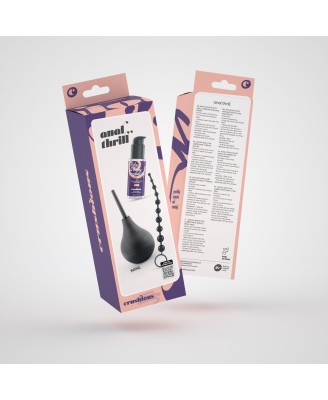 CRUSHIOUS ANAL THRILL ANAL DOUCHE 90ML WITH ANAL LUBRICANT 50ML AND 10 BEAD ANAL CHAIN