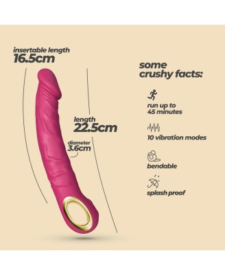 CRUSHIOUS MAGNUS BEND FLEXIBLE VIBRATOR PINK