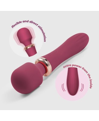 CRUSHIOUS DUAL MASSAGE WAND JINX RED WINE