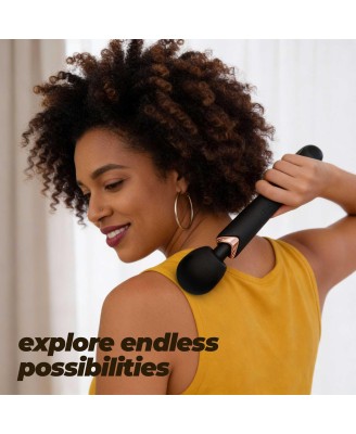 CRUSHIOUS HOLLY RECHARGEABLE WAND MASSAGER BLACK