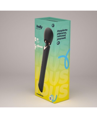CRUSHIOUS HOLLY RECHARGEABLE WAND MASSAGER BLACK