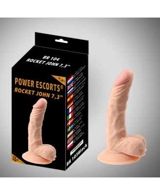 Rocket john 7,3 inch flesh realistic dildo 7,3 inch / 18,5 cm