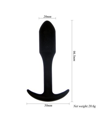 Rocket drill 3,8 inch black anal plug 3,8 inch / 9,6 cm