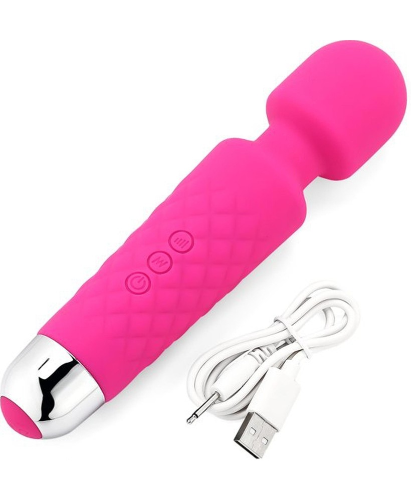 Iwand pink/ purple/ black rechargeable silicone bodywand massager