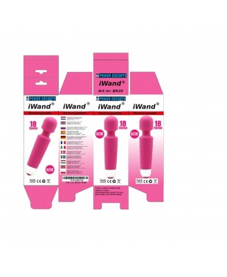 Iwand pink/ purple/ black rechargeable silicone bodywand massager