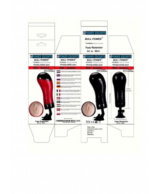 Bull power black wallmounted vibrating masturbator