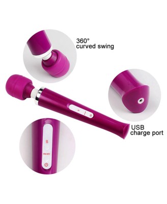 Stymulator-Magic Massager Wand USB Purple 10 Function
