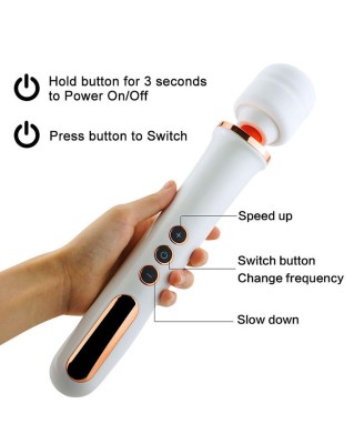 Stymulator-Massager Super Powerful USB White 10 Function