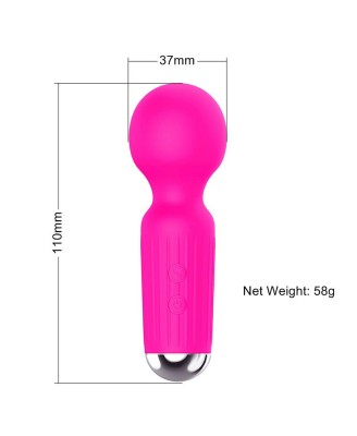 Stymulator-Rechargeable Mini Masager USB 20 Functions - Pink