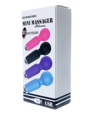 Stymulator-Rechargeable Mini Masager USB 20 Functions - Purple