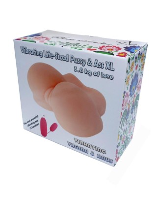 Masturbator-Vibrating Life-Sized Pussy Ass XL