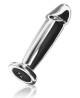 Buttplug Vibr. Penis Silver