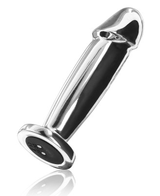 Buttplug Vibr. Penis Silver