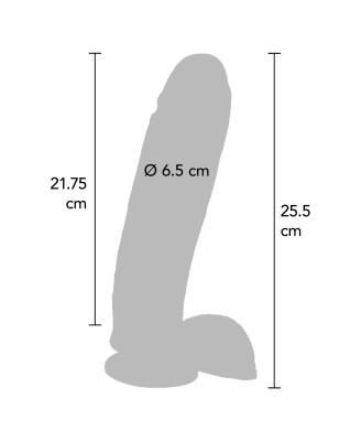 Dildo 10 in. w/ Balls Vibrator Light skin tone