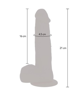 Rotating Beads Vibrating Dildo Light skin tone