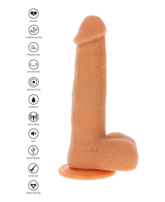 Rotating Beads Vibrating Dildo Light skin tone