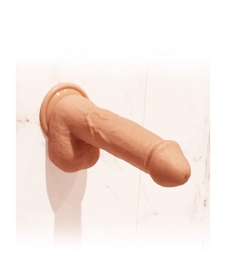 Rotating Beads Vibrating Dildo Light skin tone