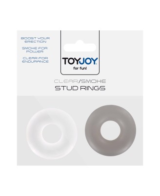 Stud Rings 2pcs Transparent