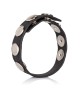 Leather Multi-Snap Ring Black