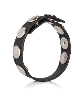 Leather Multi-Snap Ring Black