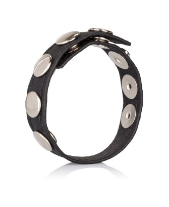 Leather Multi-Snap Ring Black