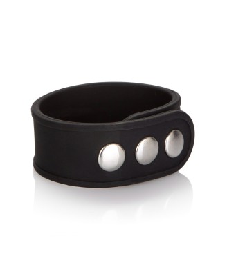Silicone 3-Snap Erection Ring Black