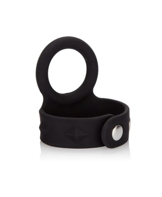 3-Snap Scrotum Ring - Medium Black