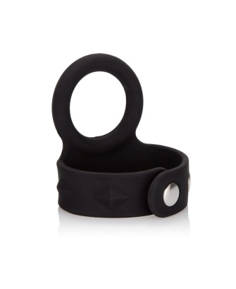3-Snap Scrotum Ring - Medium Black