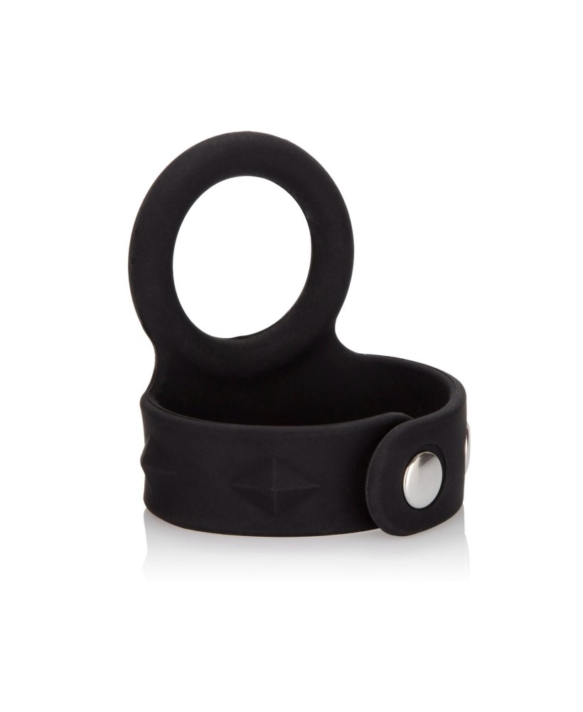 3-Snap Scrotum Ring - Medium Black
