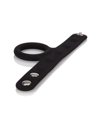 3-Snap Scrotum Ring - Medium Black