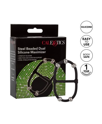 Beaded Dual Silicone Maximizer Black