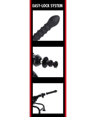 Ribbed Dong Easy-Lock 19 cm Black