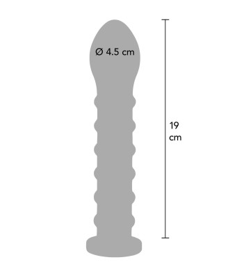 Ribbed Dong Easy-Lock 19 cm Black