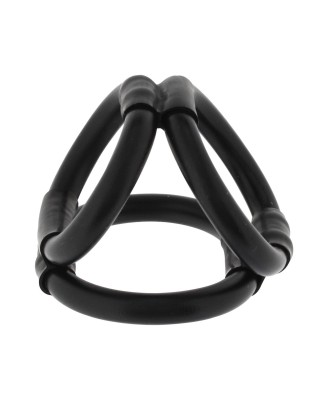 Tri Ring Cock Cage Black