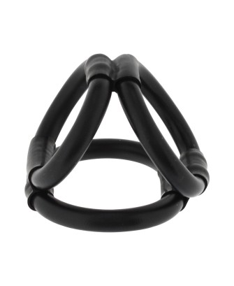 Tri Ring Cock Cage Black