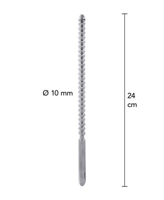 Dip Stick Ribbed 10 mm Silver