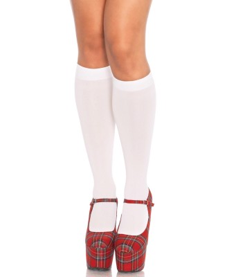 Nylon Knee Highs White