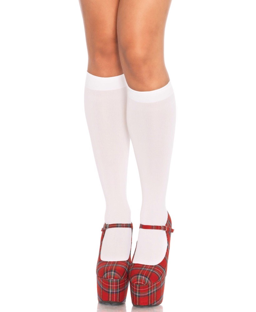 Nylon Knee Highs White